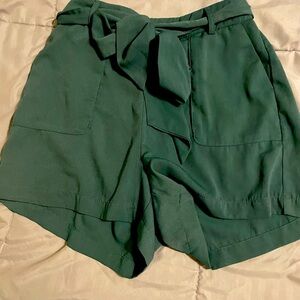 Green dress pants shorts